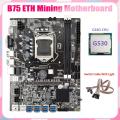 B75 Eth Mining Motherboard 8xpcie to Usb+g530 Cpu+dual Switch Cable