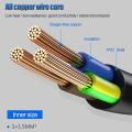 Y Type Splitter Power Cord ,iec320 C14 Plug 3-prong Male Power Cable