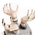Halloween Candle Holders Decor Skeleton Hand Candle Holder (green)