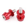 2pcs Motorcycle Cnc Sliders Spools Stand Screw for Yamaha(red)