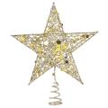 25cm Christmas Tree Star Top Hat New Year Decoration (gold)