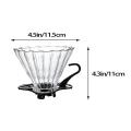 2 Pcs V60 Coffee Dripper Glass Coffee Filter for Pour Over Barista
