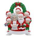 Santa Claus Family Of 7, Christmas Tree Ornament - Santa Winter Gift