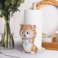 Resin Animal Table Paper Towel Holder Cat Roll Paper Holder Ornament