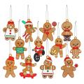 12 Pack Christmas Gingerbread Man Ornaments Sports Gingerbread Man