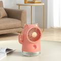 Table Misting Fan,personal Cooling Usb for Office,home &camping Pink