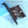 Pcie to Type-c 2 Port Expansion Card Pcie Riser Expansion Card