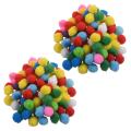 100 Pcs Mixed Color Soft Fluffy Pompoms for Kids Crafts, 30mm