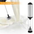 Milk Frother Handheld, Frother Single and Double Spring Whisk Head