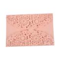 10pcs/set Carved Butterflies Invitation Card for Wedding: Pink