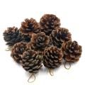 Pack Of 9 Decorative Hanging Pinecone Christmas Tree Decorations