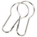 Lot Of 100 Iron Shower Curtain Hooks Rings Pear Clips