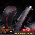 Leather Covers for Hyundai Creta Ix25 2017-2019 Car Handbrake At