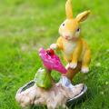 Cute Rabbit Solar Lamp Villa Outdoor Solar Rabbit Lawn Garden(yellow)