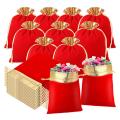 30 Pcs with Jewelry Pouches Drawstring Bags Present Bag(red)