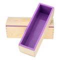 2 Pack 42oz Purple Soap Molds with Wooden Box