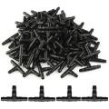 150 Pcs 1/4inch Tee Fittings with Barbs, for 1/4inch Pipes 4/7mm