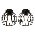 Plafonnier Industrielle Retro En Mtal Cage Fer, Suspension Luminaire