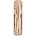 4pcs Reusable Plastic Spoon Cutlery, Portable Camping Cutlery (beige)