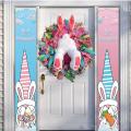 2 Pack Happy Easter Banner, Easter Porch Sign, for Home Door