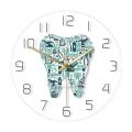 Dental Clinic Tooth Wall Clock Dental Care Acrylic Hanging Clock