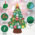 Diy Felt Christmas Tree Kids Craft Set, Wall Hanging Detachable Felt