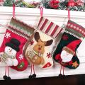 3 Pcs Christmas Stockings Santa Claus Reindeer and Snowman for Decor