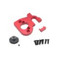 Rc Car Motor Mount Holder with Motor Gear for Wltoys 144001,red
