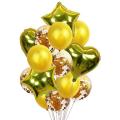 Gold Balloons Kit,confetti Balloons,curtain Star Heart Balloons