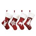 4pack Christmas Stockings Socks Gift Candy Bag for Xmas Tree Ornament