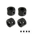 4pcs 5mm to 12mm Combiner Wheel Hub Hex Adapter for Wpl Rc Car,black