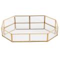 Nordic Style Glass Copper Geometry Storage Box(l)