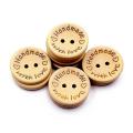 100pcs 15mm Colorful Round Wood Flatback Diy Wooden Buttons Sewing