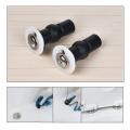 2 Pairs Expanding Rubber Screw Top Nuts Blind Hole Hinges 4pcs
