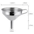 Stainless Steel Funnel with Detachable Filter for Canning -silver