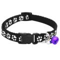 20 Pack Adjustable Cat Collar with Bell, Pet Collar, (rose and Black)