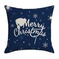 4pcs Elk Christmas Pillowcase Christmas Cushion Cover 45x45cm