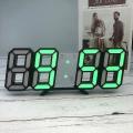 Digital Alarm Clock Modern Design 3d Led Hanging Wall Clock