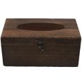 1pc Wooden Retro Tissue Box Home Car Decor