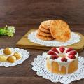 300pcs Cute Round Lace Paper Doilies Craft Cake Placemat, 24cm