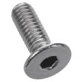 50 Pcs Stainless Steel Countersunk Screws Hex Key Bolts M4 X 12mm