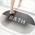 Super Absorbent Bath Mat Quick Dry Bathroom Carpet Floor, Green