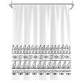 Bohemian Shower Curtain Black and White Geometric Shower Curtain
