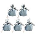 5 Pcs Candy Gift Bags Bunny Ear, Rabbit Snack Party Bags (blue)