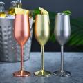 Stainless Steel Wine Tumbler Champagne Cup Cocktail Glass Bar Gold