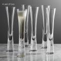2pcschampagne Glasses Glitter Flutes Clear Cups Bubble Wine Tulip