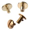 10x Arc Solid Brass Button Stud Screw Nail Leather Rivet Belt 6mm