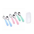 6pcs Stainless Steel Tableware Set Children's Spoon Fork Tableware