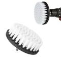 2pcs 5 Inch Electric Drill Brush for Cleaning Carpet Leather White