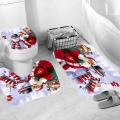 Merry Christmas Santa Bathroom Rug Set Bathroom Mat Festival Decor